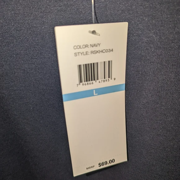 Rafaella Blue Fitted 3/4 Sleeve Blouse - Picture 2 of 4